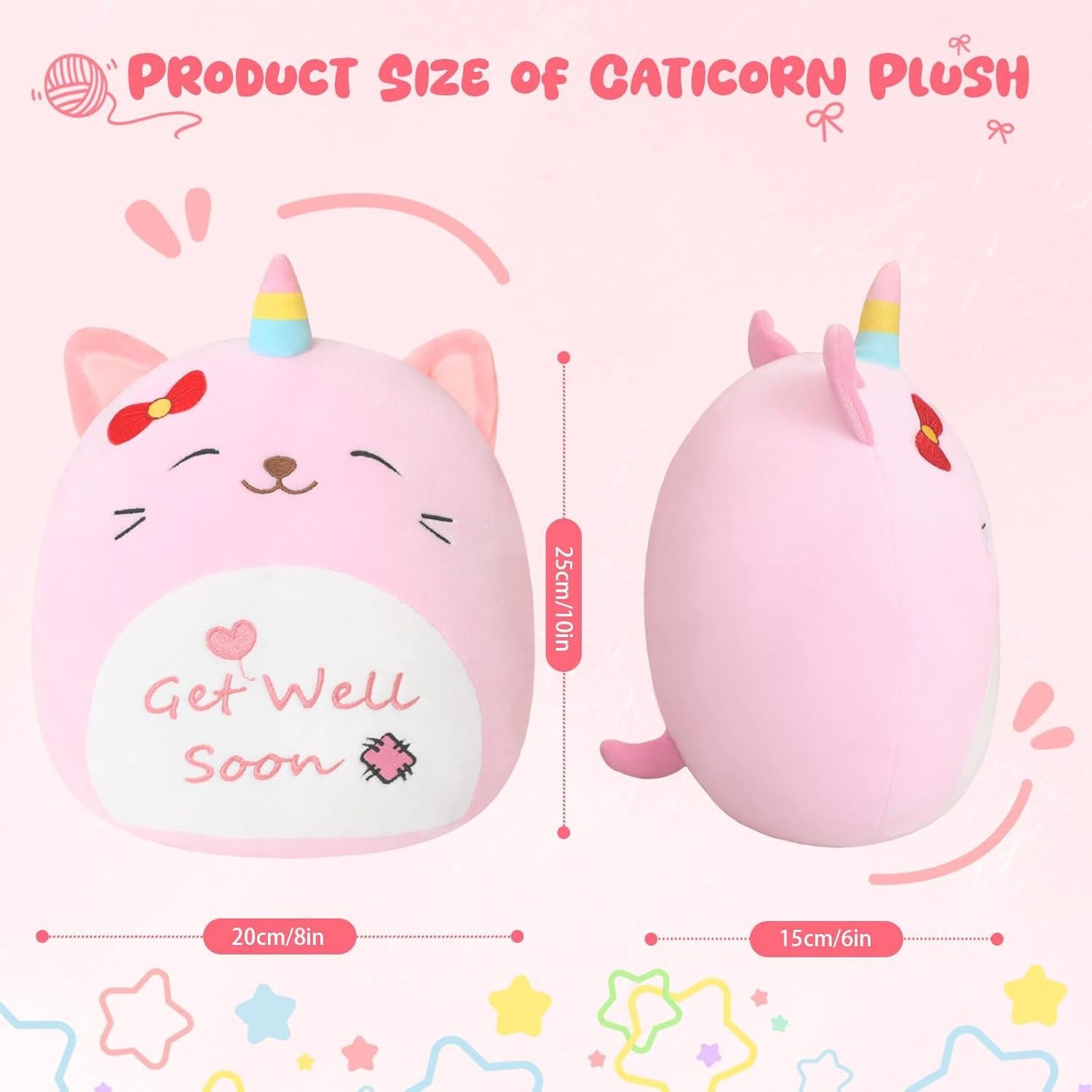 Peluche Caticorn Rosa Mejorate Pronto 25 cm para Niños