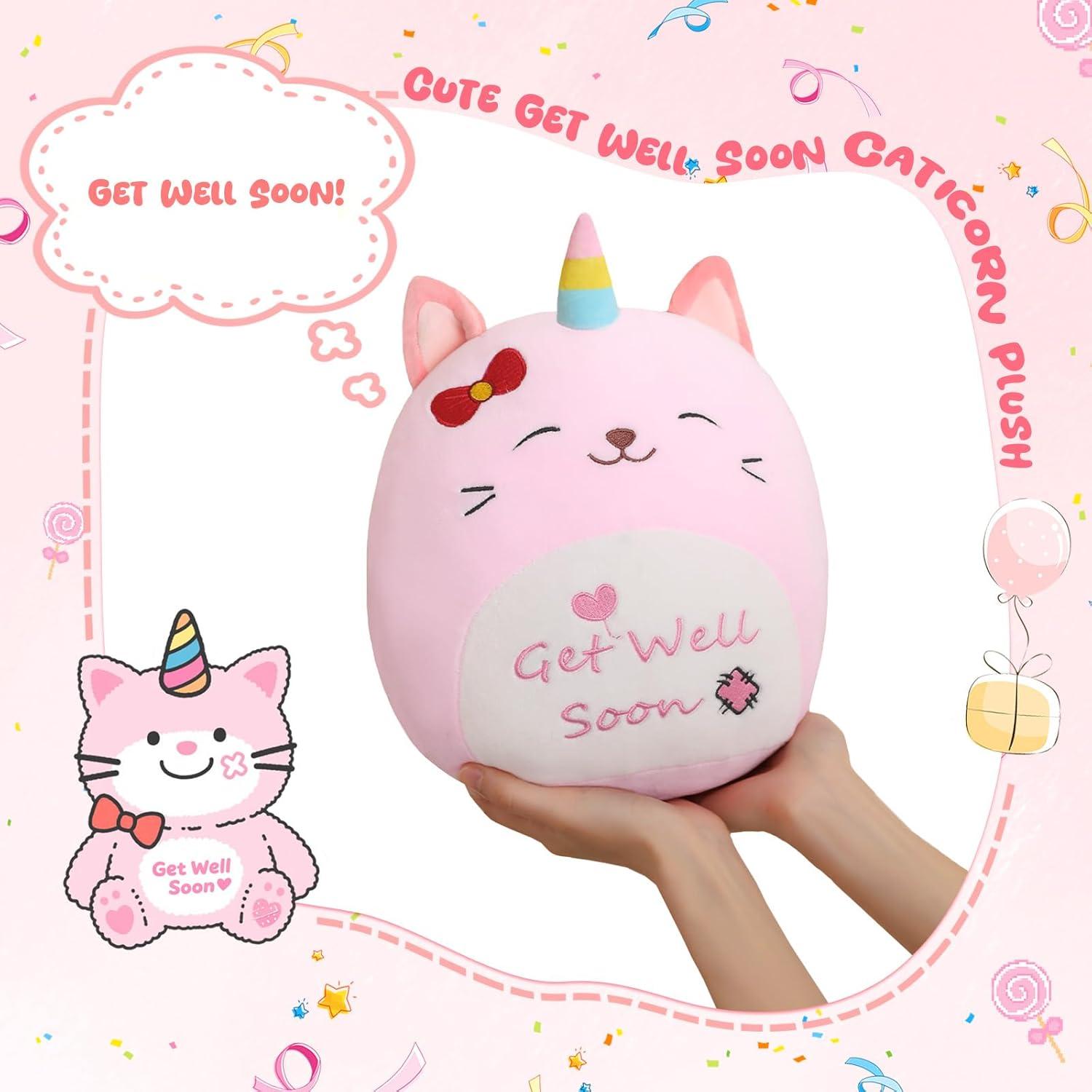 Peluche Caticorn Rosa Mejorate Pronto 25 cm para Niños