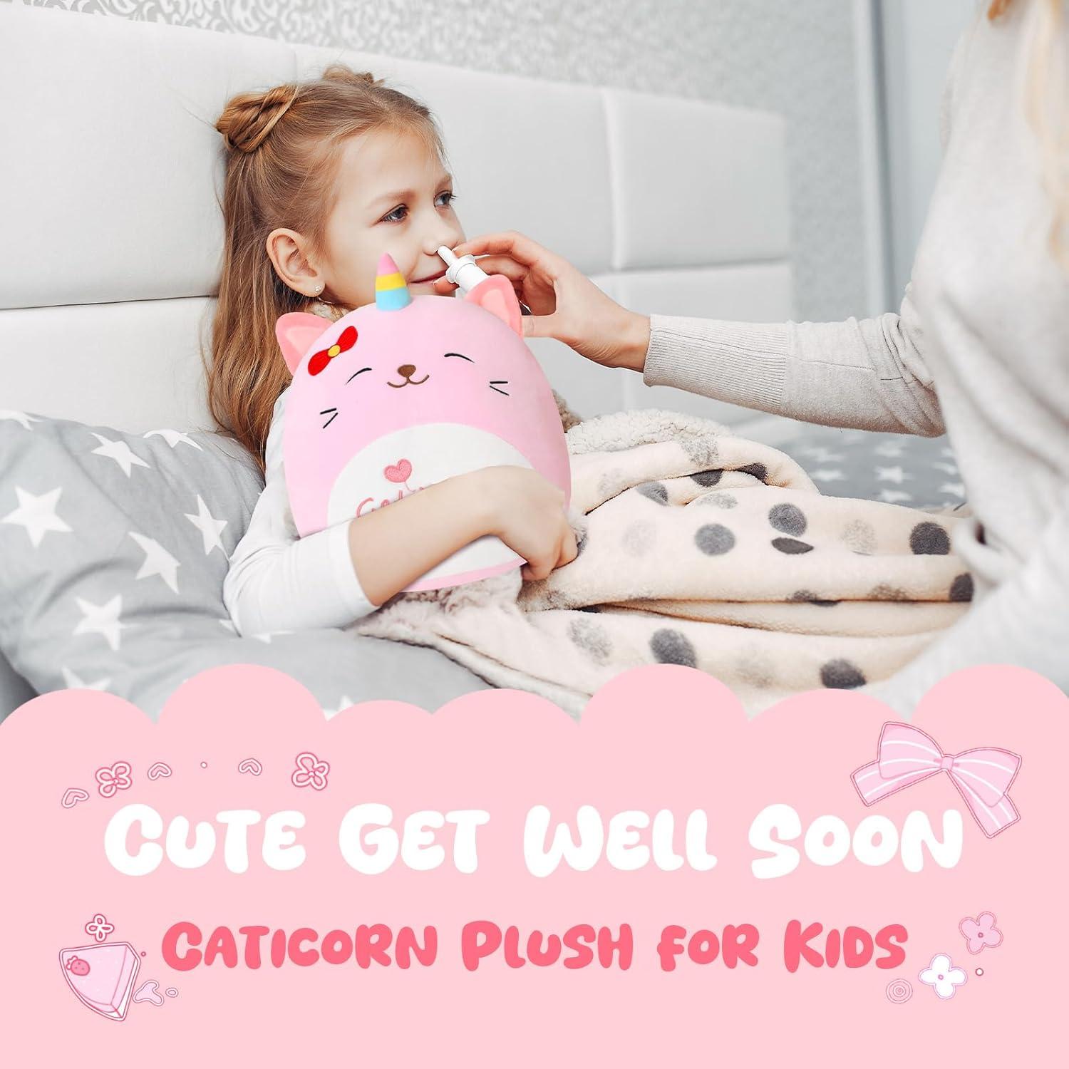 Peluche Caticorn Rosa Mejorate Pronto 25 cm para Niños