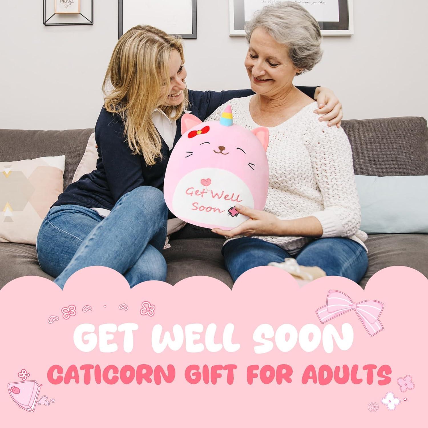 Peluche Caticorn Rosa Mejorate Pronto 25 cm para Niños