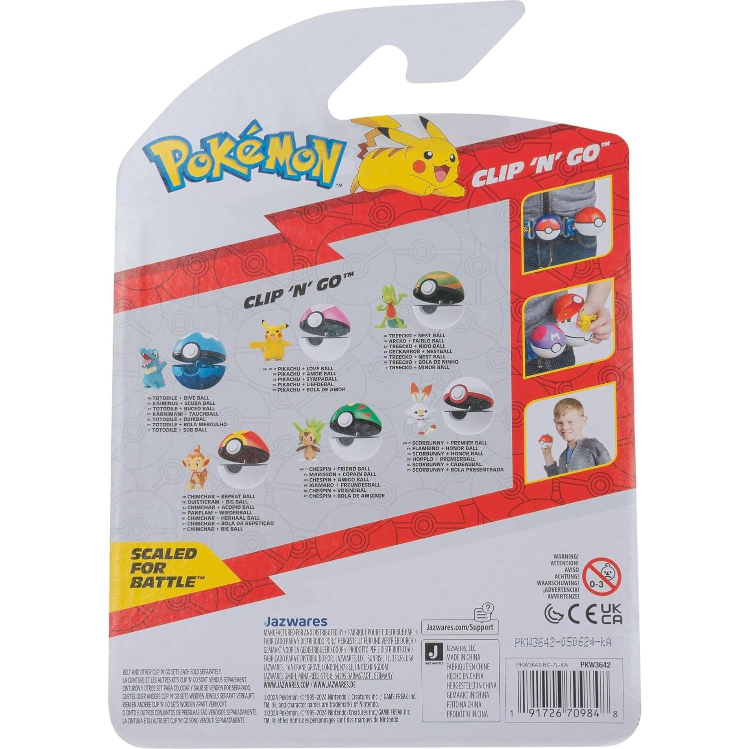 Pokémon Clip 'N' Go Scorbunny y Premier Ball - Figura 2"