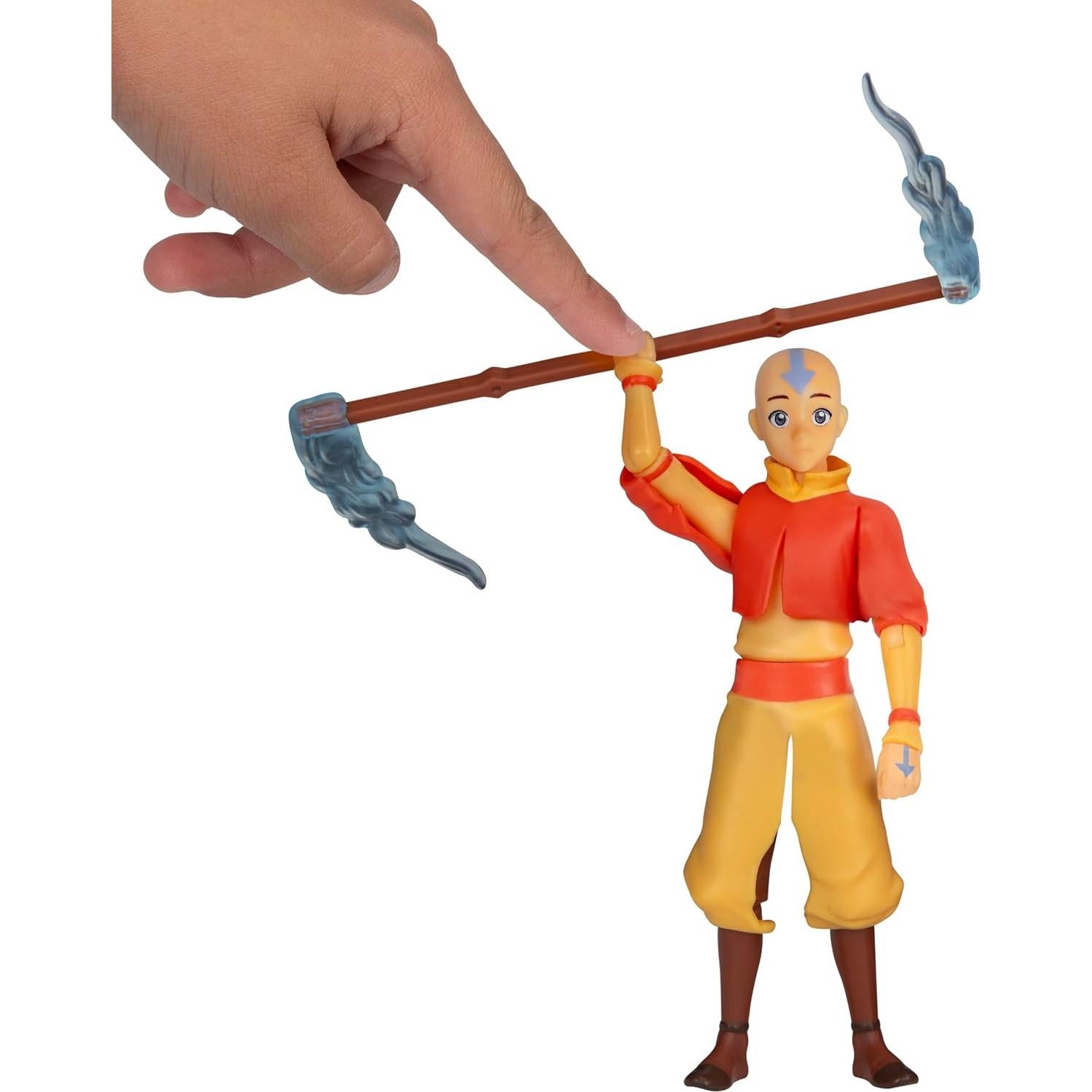 Figura Aang (Libro Uno) Jazwares 11.4 cm con Bastón y Efectos