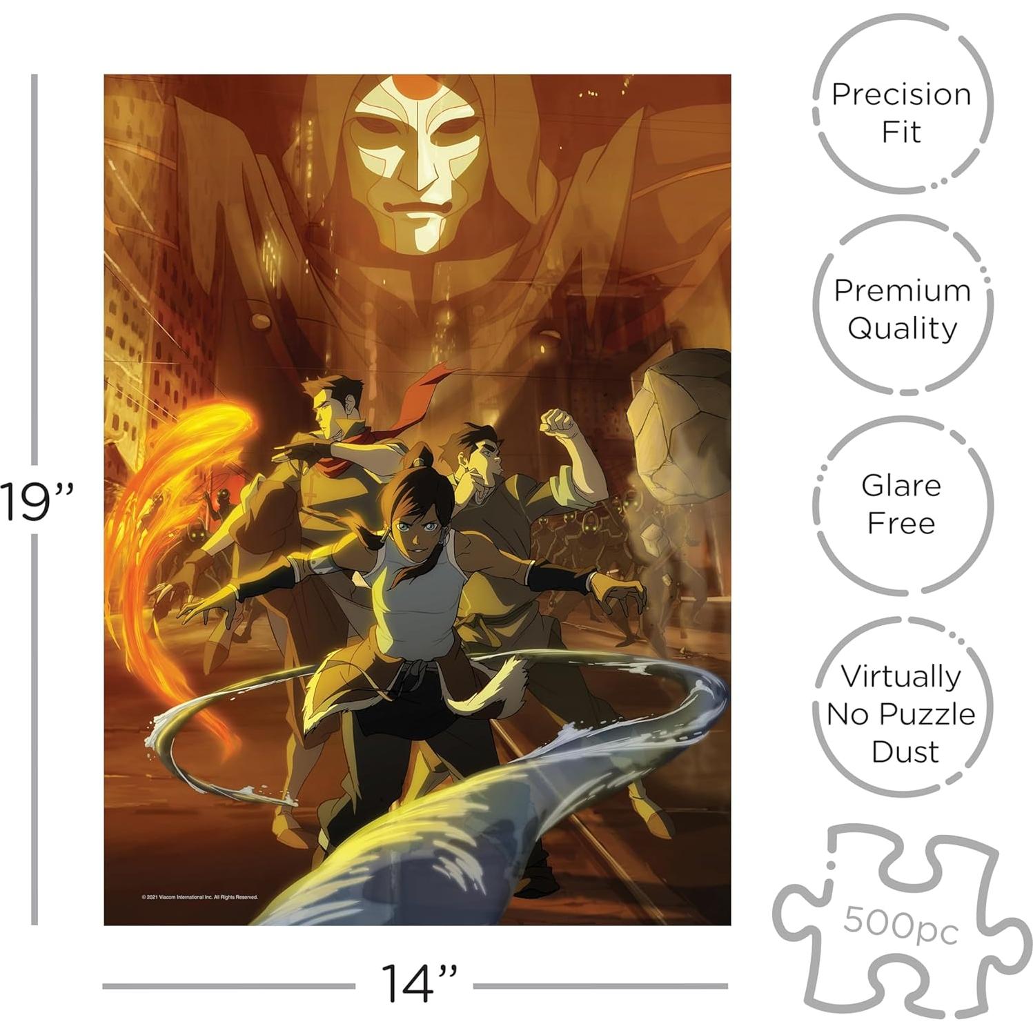 Rompecabezas 500 Piezas Leyenda de Korra AQUARIUS 35.5x48.3 cm