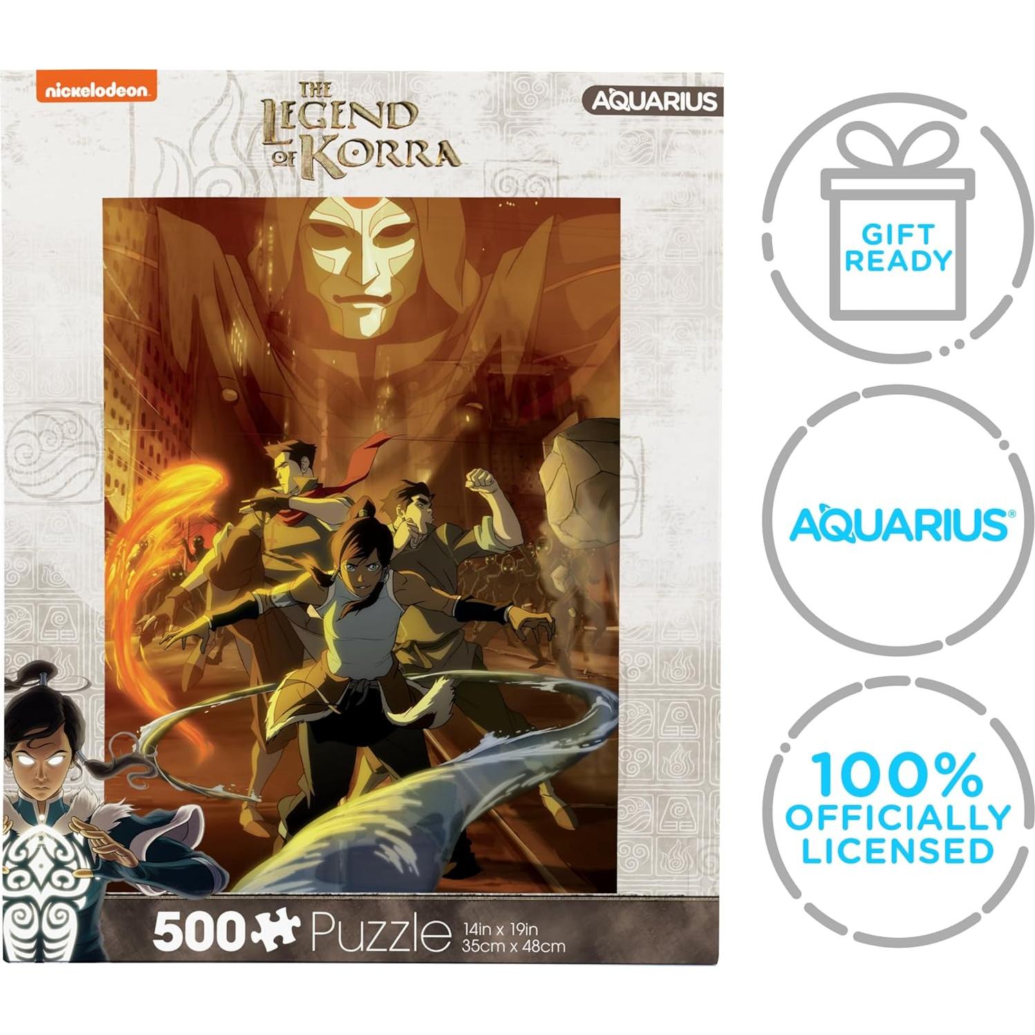 Rompecabezas 500 Piezas Leyenda de Korra AQUARIUS 35.5x48.3 cm
