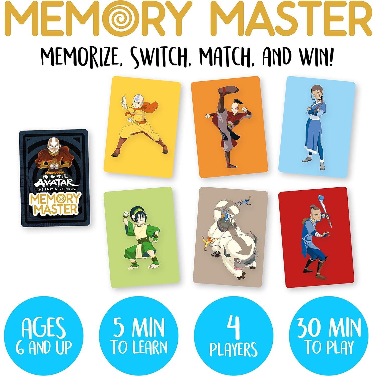 Juego de Cartas Memory Master AQUARIUS - Avatar La Leyenda de Aang
