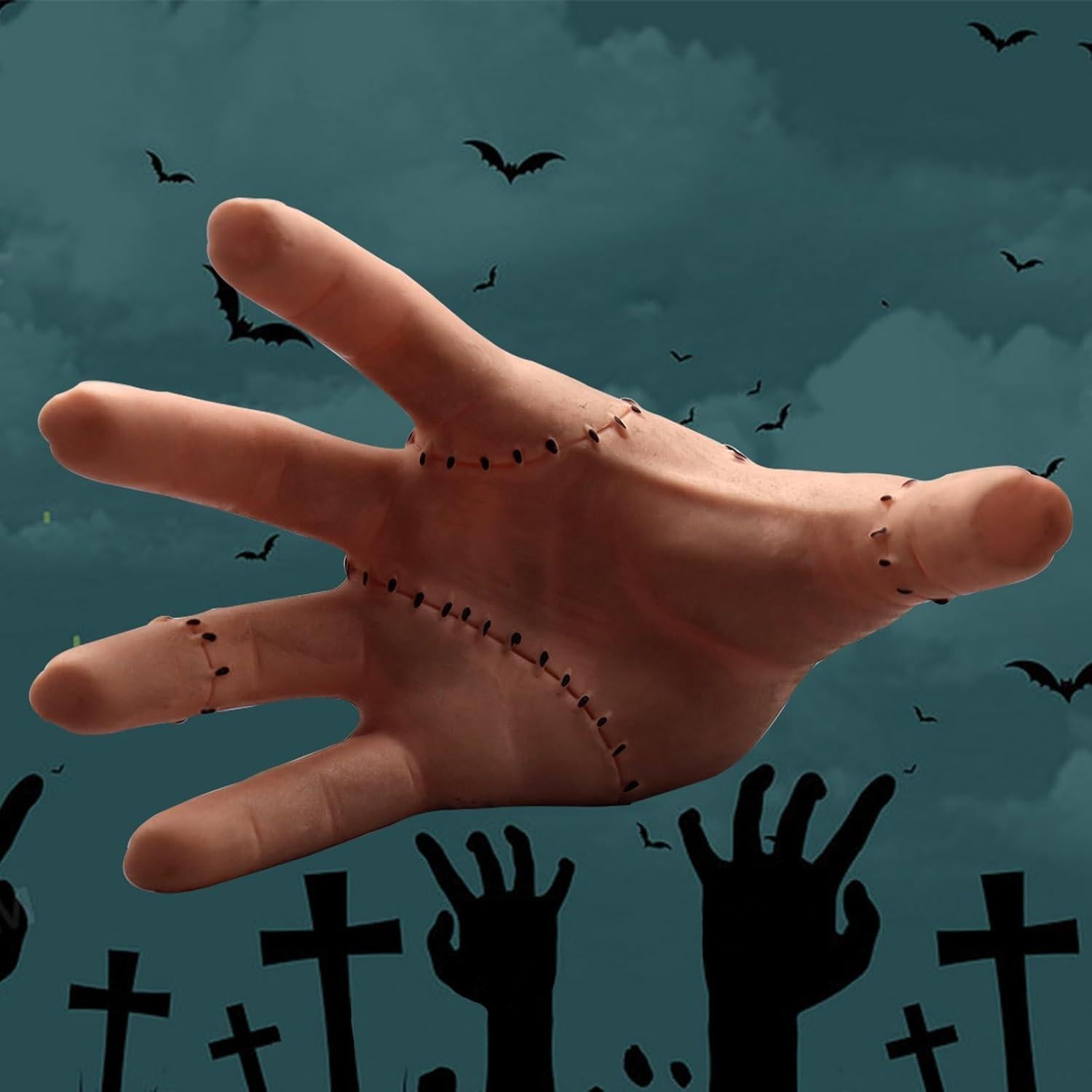 Prop Mano Miércoles Addams Cosplay Halloween 12.7cm