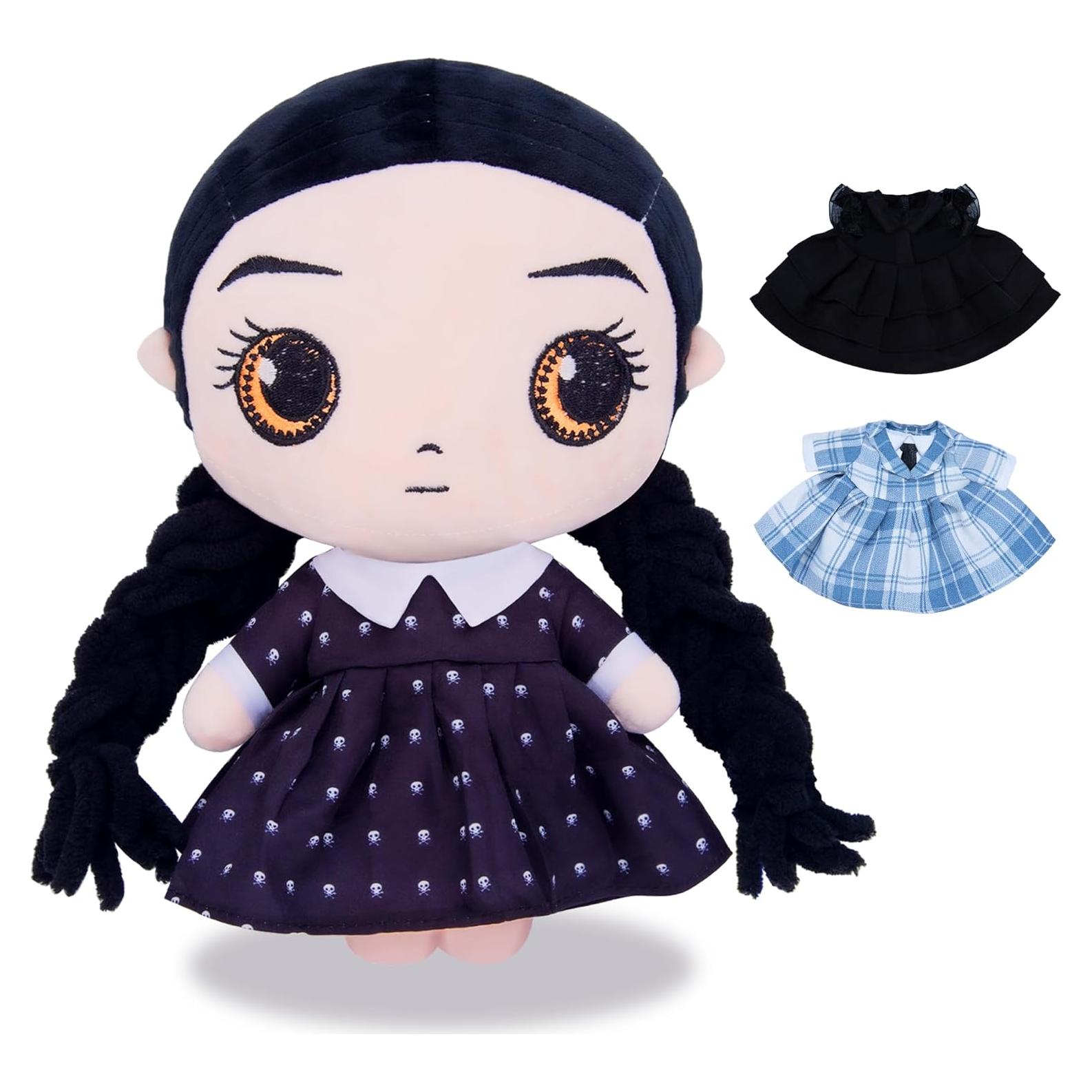 Muñeca de Peluche Rugvan 25 cm con 3 Vestidos para Niños