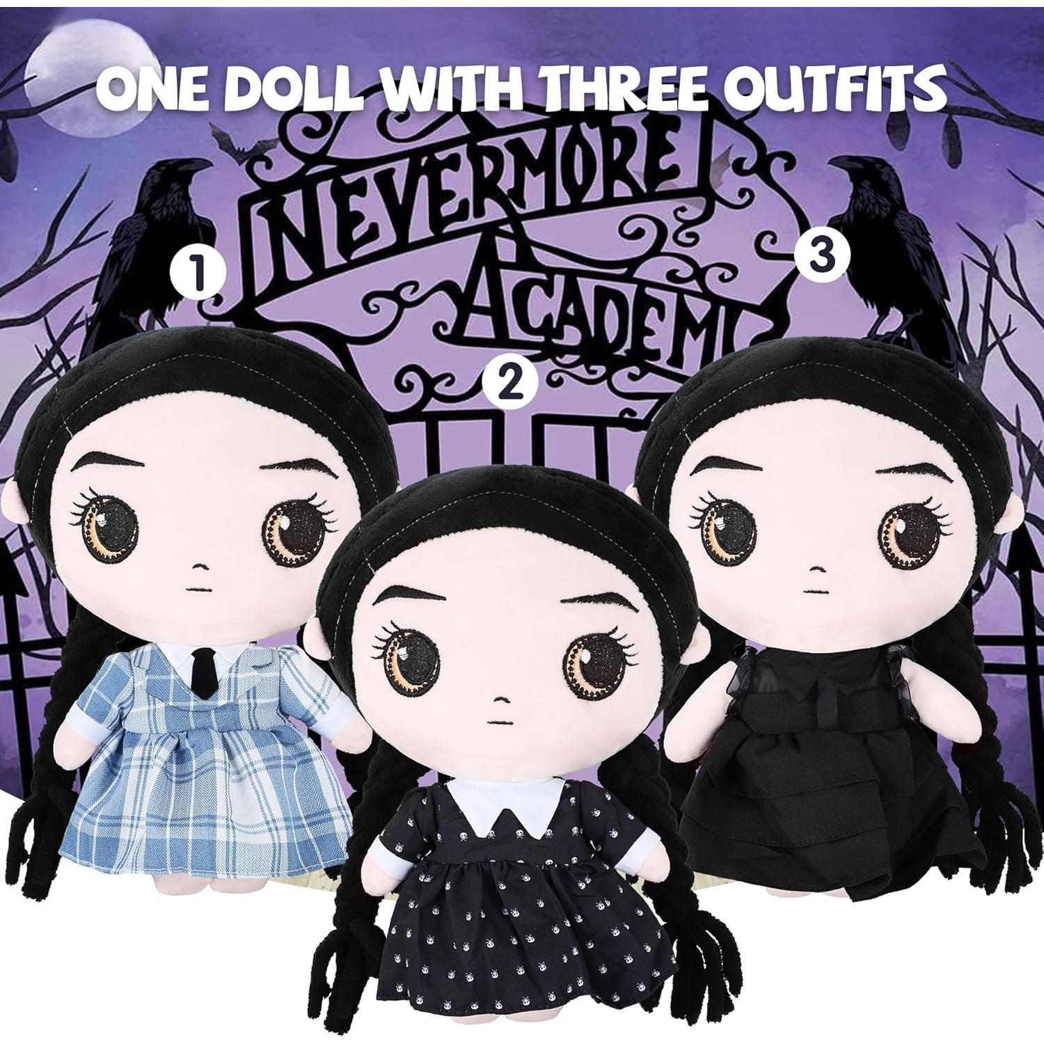 Muñeca de Peluche Rugvan 25 cm con 3 Vestidos para Niños