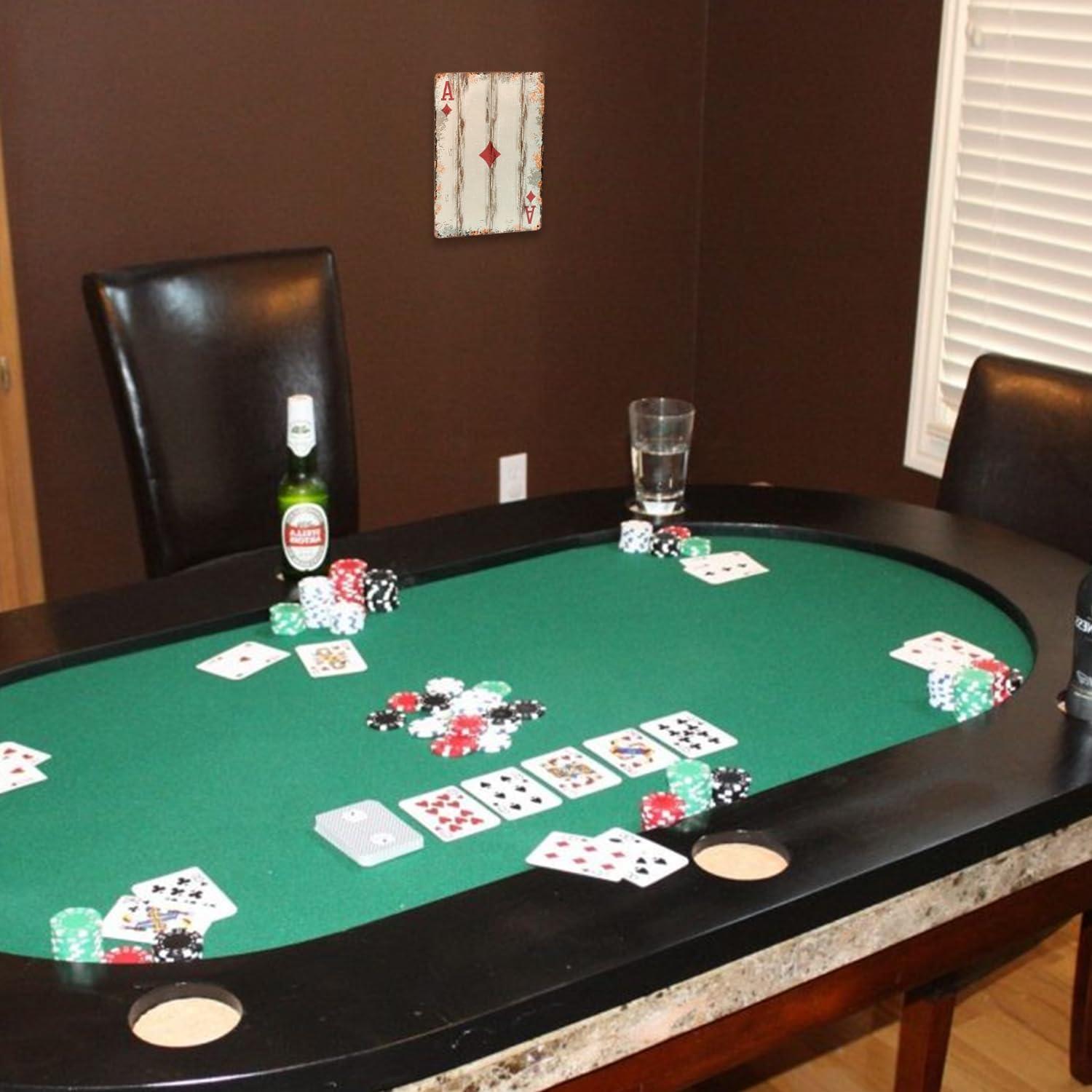 Cartel de Metal Vintage Poker Joker 30 x 20 CM Decoración Pared