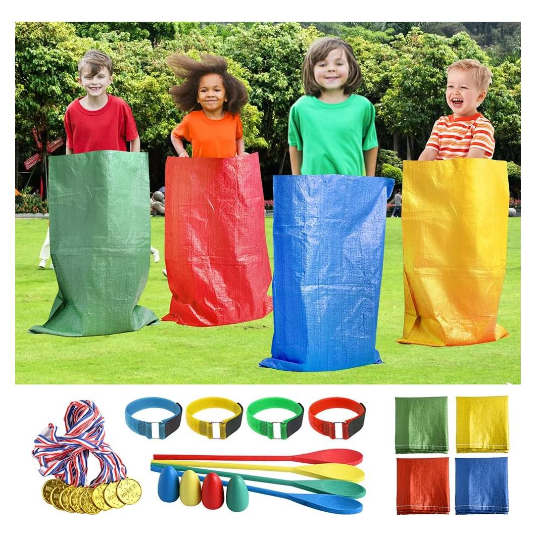 Juego de Carrera al Aire Libre 20 Pcs Abnaok - Sacos, Bandas y Huevo