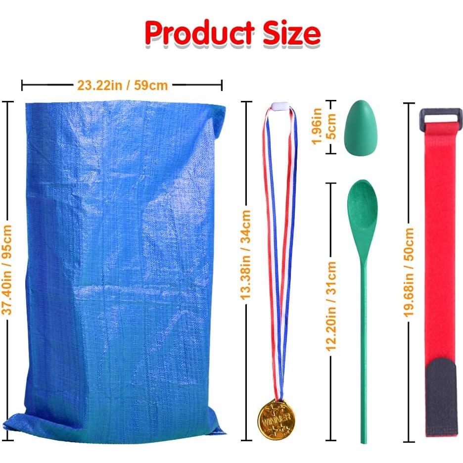 Juego de Carrera al Aire Libre 20 Pcs Abnaok - Sacos, Bandas y Huevo