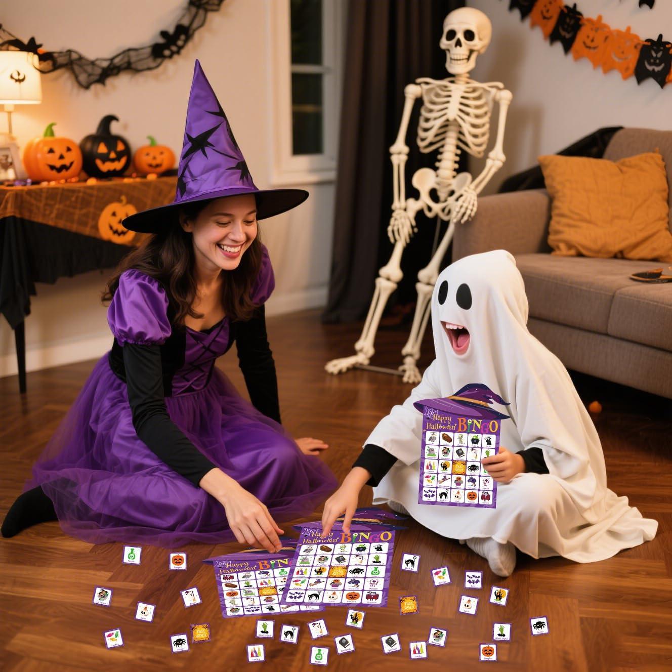Juego de Bingo de Halloween YQUQWN para 24 Jugadores