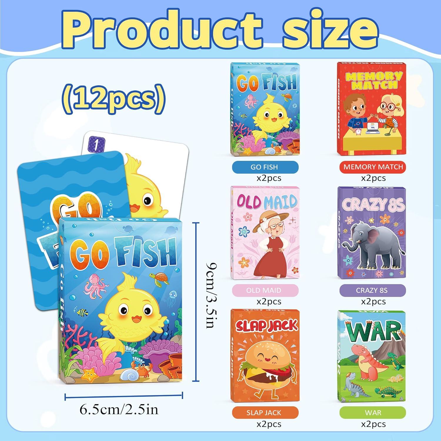 Set de Juegos de Cartas para Niños Timenued - 12 Barajas