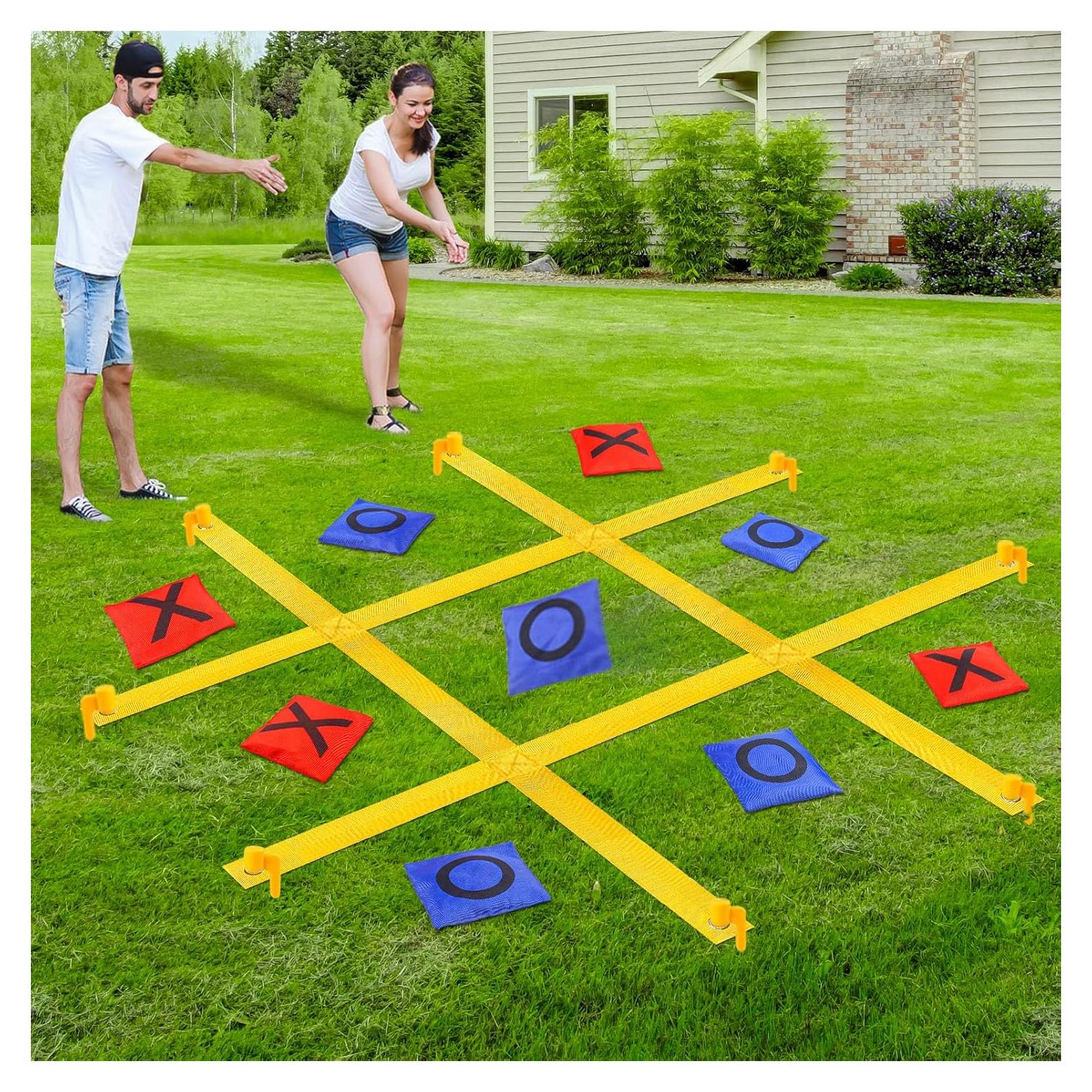 Juego de Tres en Raya Gigante GoBene para Jardín - 10 Bolsas de Frijoles