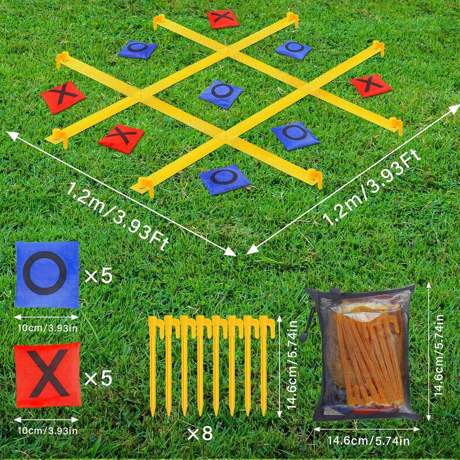 Juego de Tres en Raya Gigante GoBene para Jardín - 10 Bolsas de Frijoles