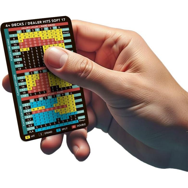 Tarjeta de Estrategia de Blackjack - Paquete de 3 - Acero Inoxidable