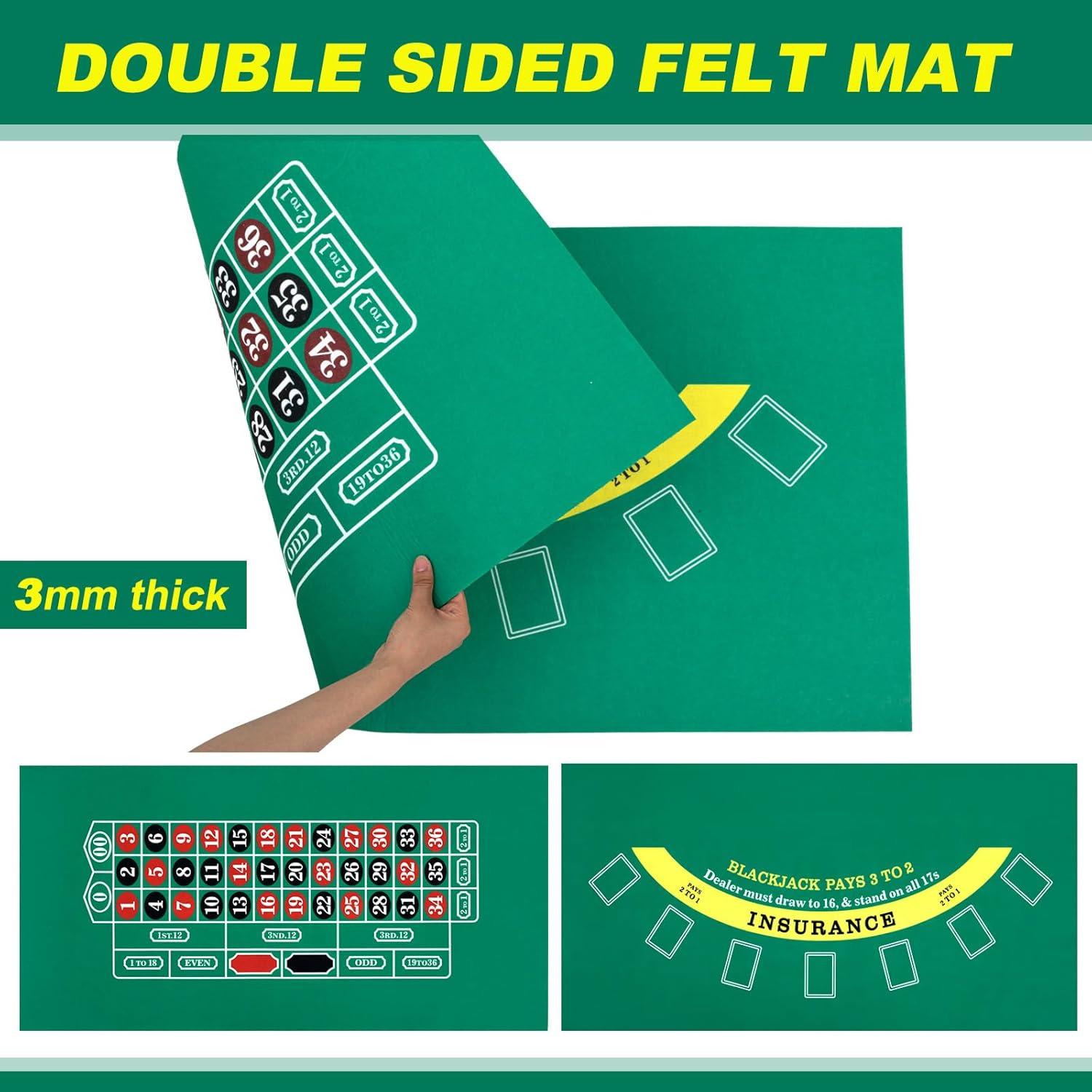 Juego de Ruleta Lunmon con Rueda de 25.4 cm y 200 Fichas