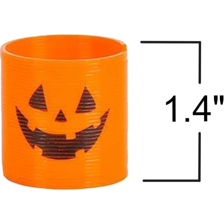 Resortes de Halloween Jack-O-Lantern 48-Pack La Compañía Dreidel