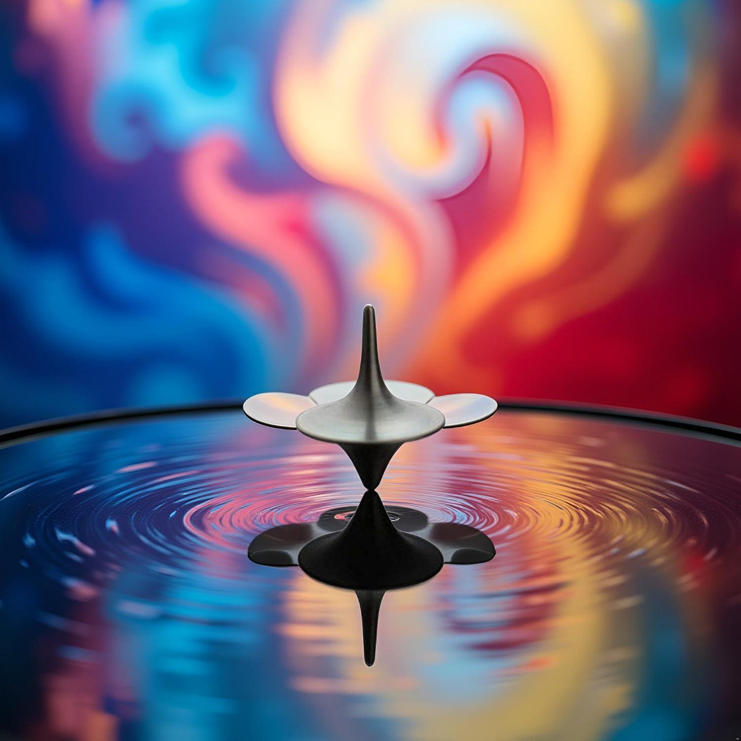 Peonza de Metal Junfamilee, Giroscopio Vintage de Zinc