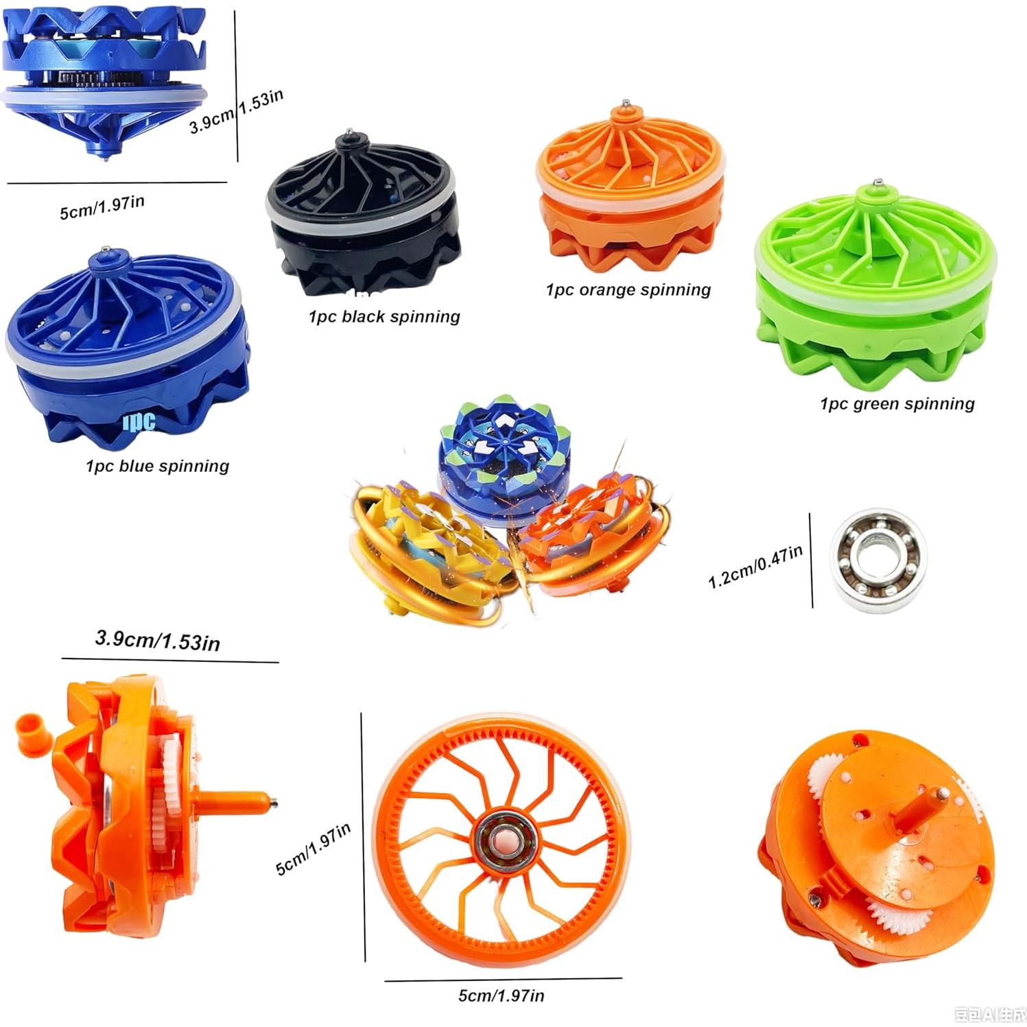 Trompos Giratorios Antiestrés 4-Pack Genérico - Juguetes para Niños