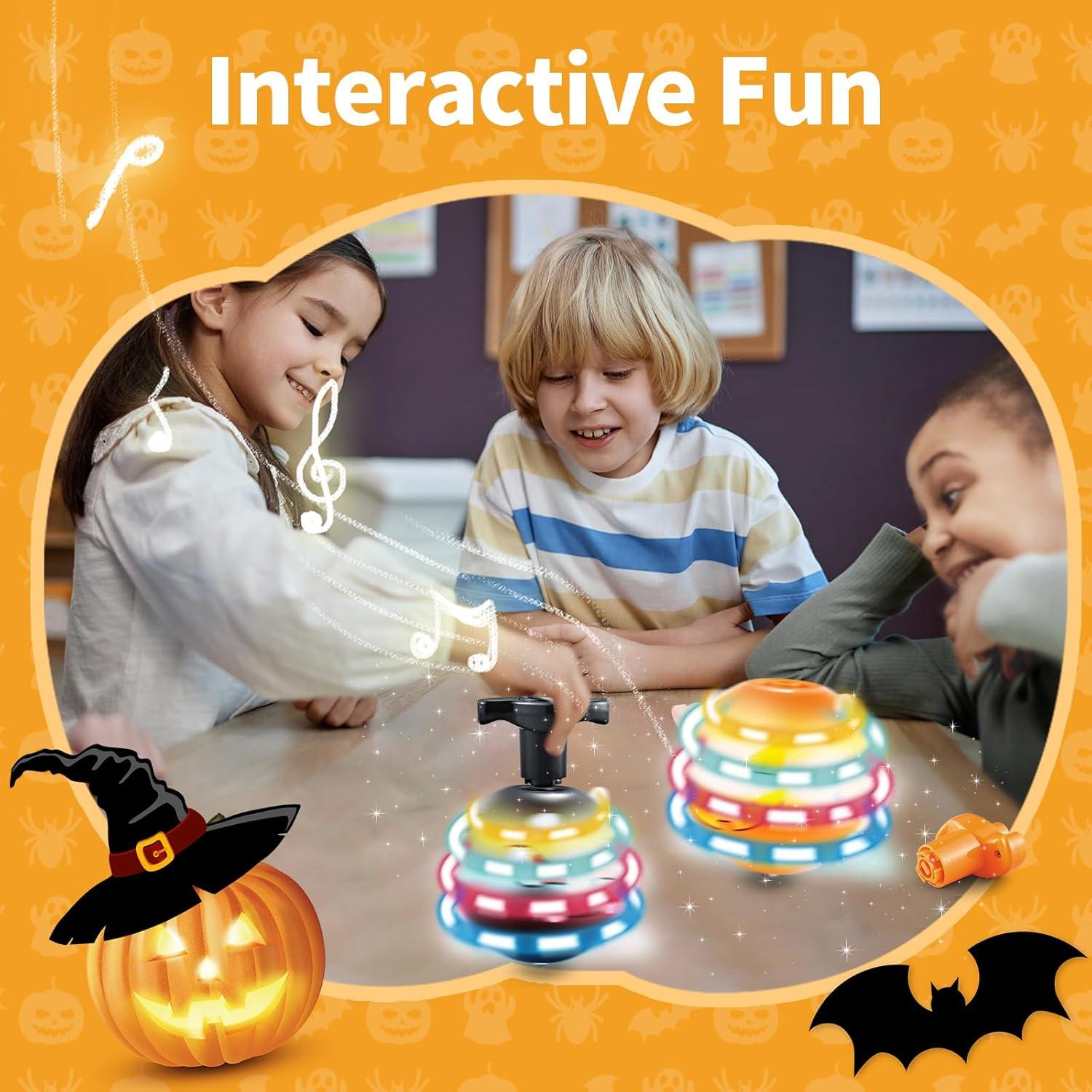 Tops Giratorios Iluminados Halloween Bright Future Toys - Calabaza