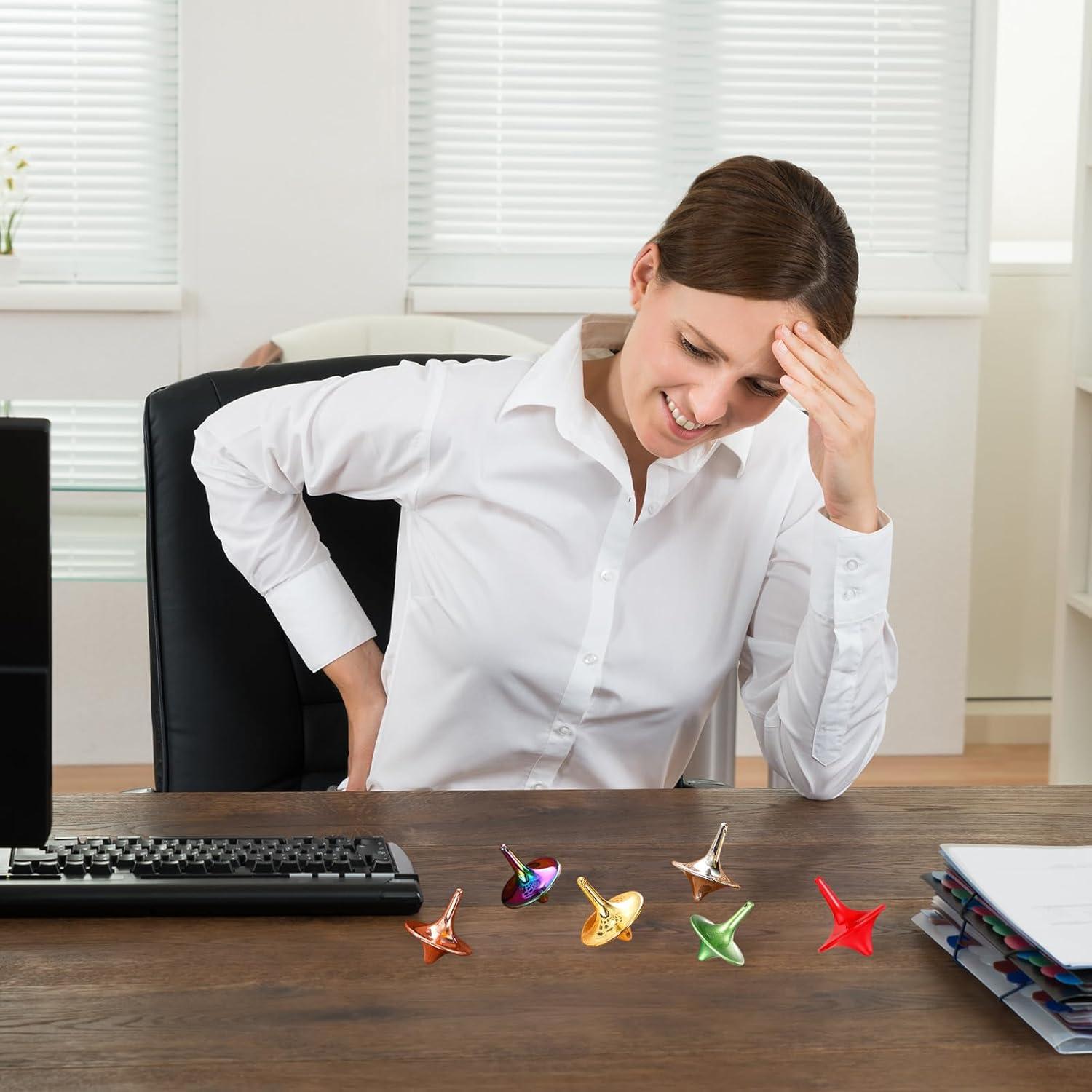 Trompos Giratorios de Metal Lenwen - Paquete de 6 Colores