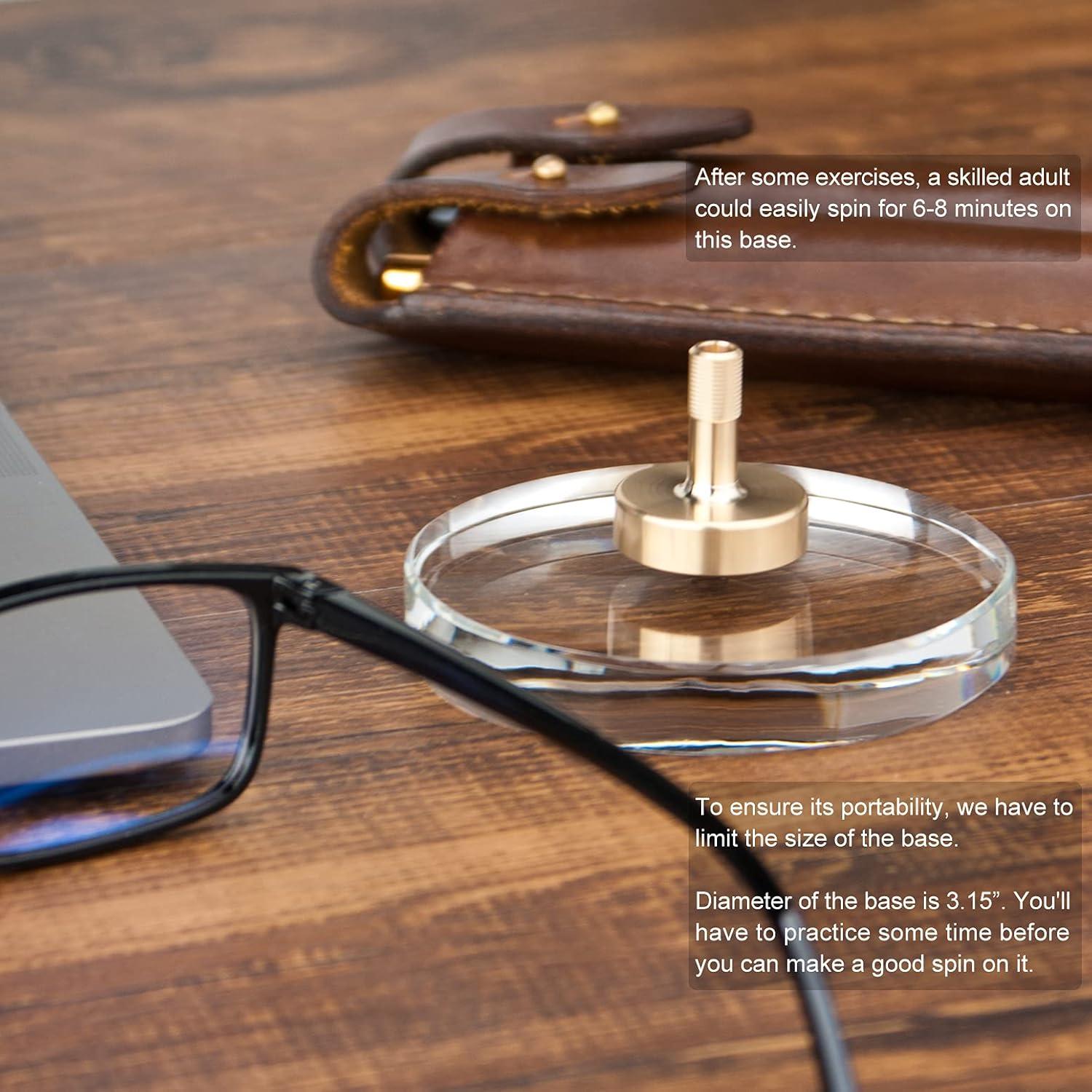 Peonza DjuiinoStar Mediana con Base de Vidrio 8 Minutos