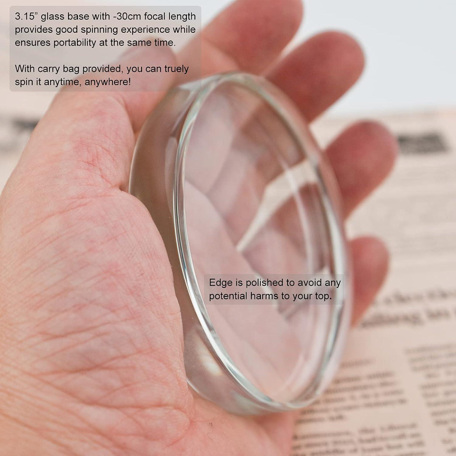 Peonza DjuiinoStar Mediana con Base de Vidrio 8 Minutos