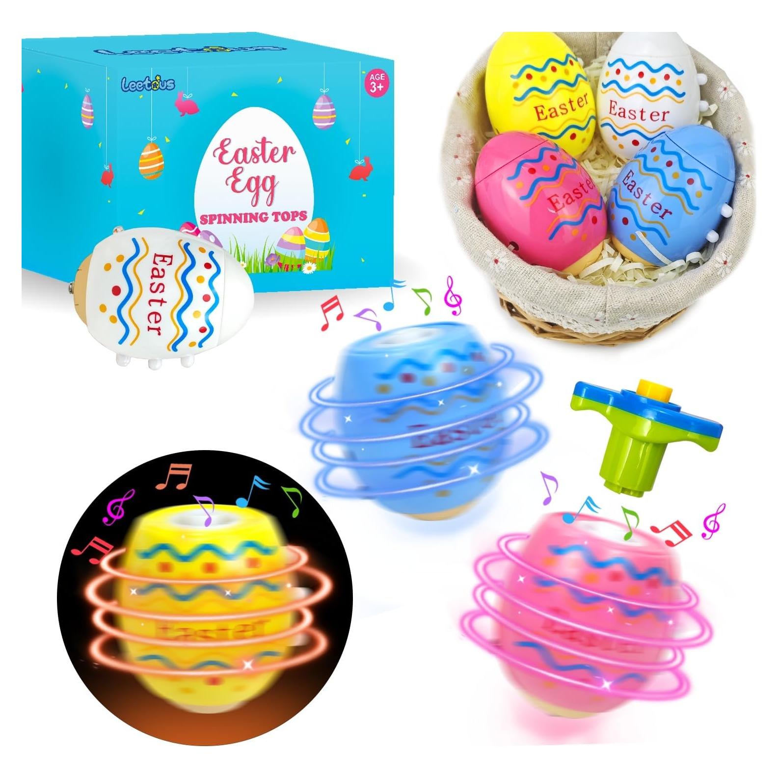 Trompos Iluminados de Pascua Liangyu - 8 Piezas Musicales