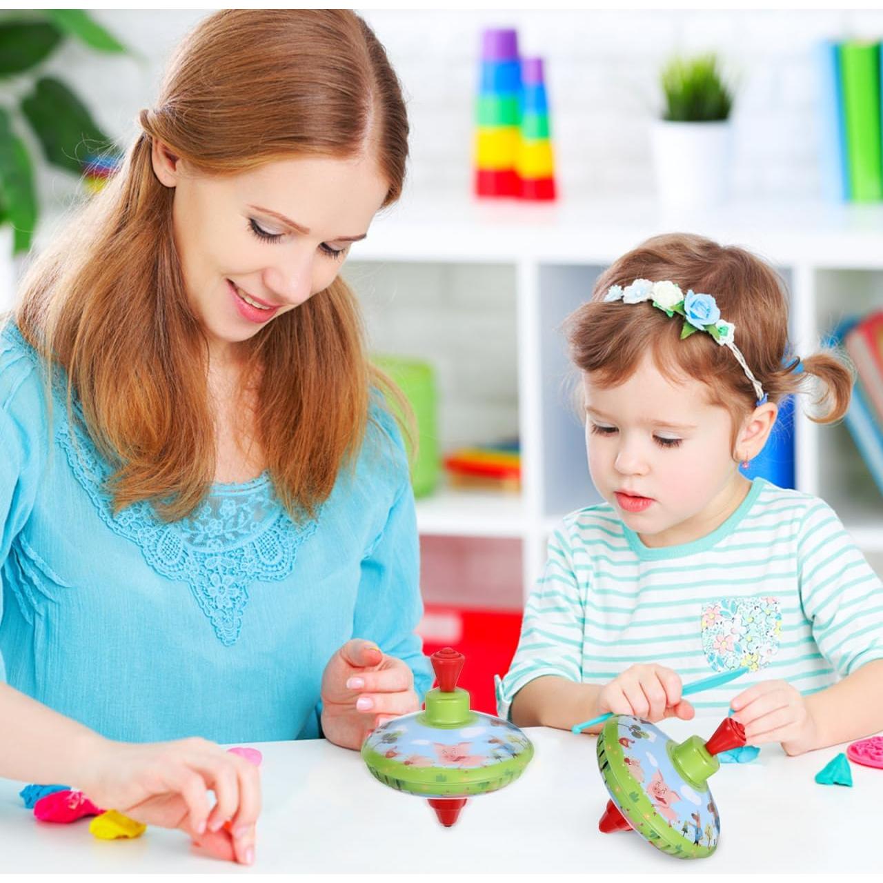 Trompo de Metal TOYANDONA para Niños - Juguete Educativo