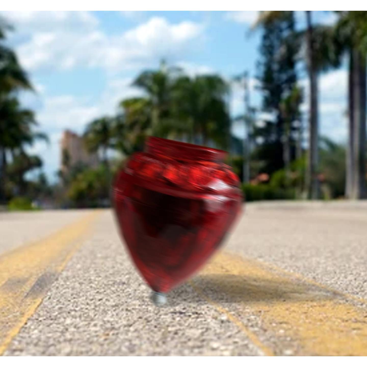 Juego de 2 Trompos de Plástico Cometa - Punta de Acero - Juguete Mexicano