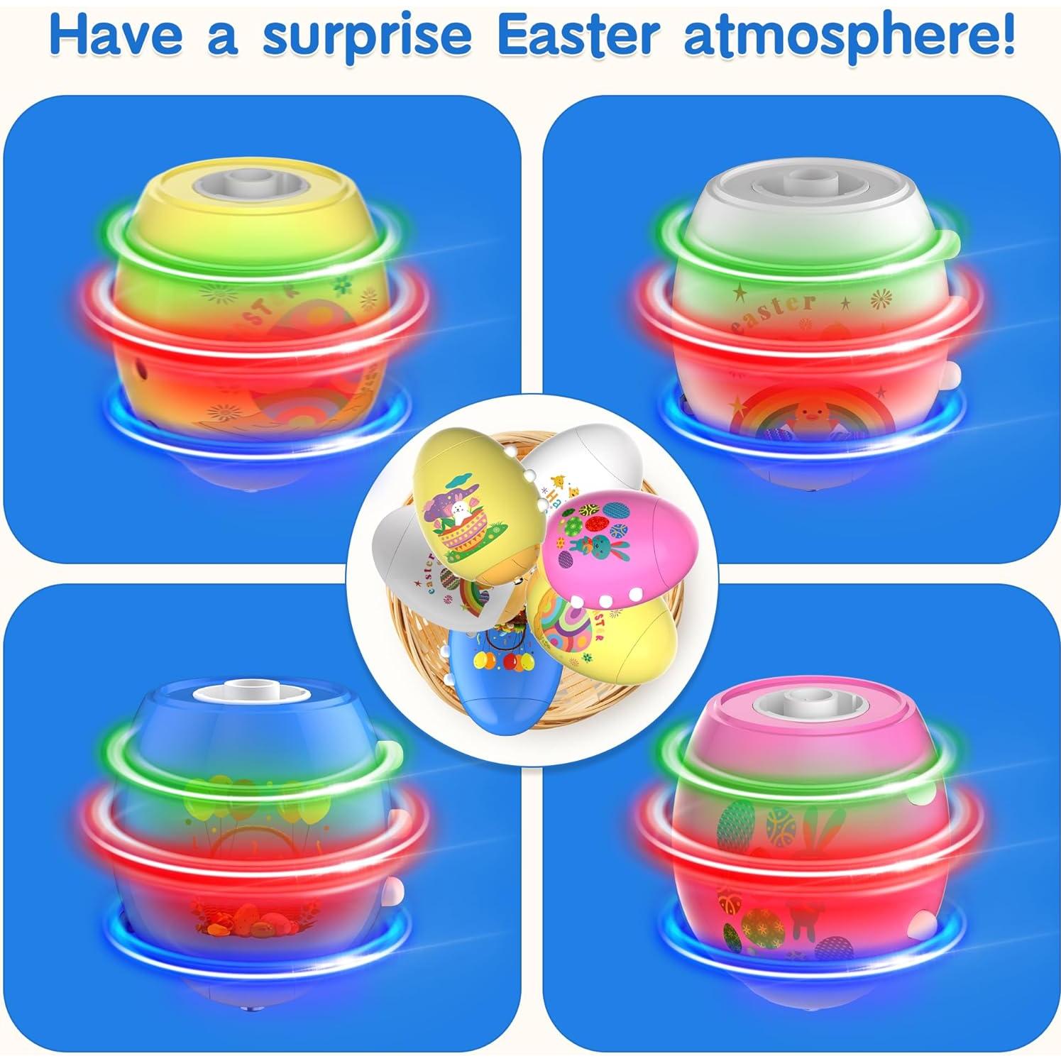 Paquete de 6 Juguetes Trompos Iluminados HIEMAO para Niños