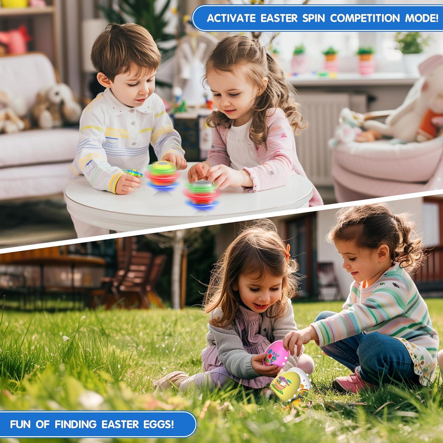 Paquete de 6 Juguetes Trompos Iluminados HIEMAO para Niños