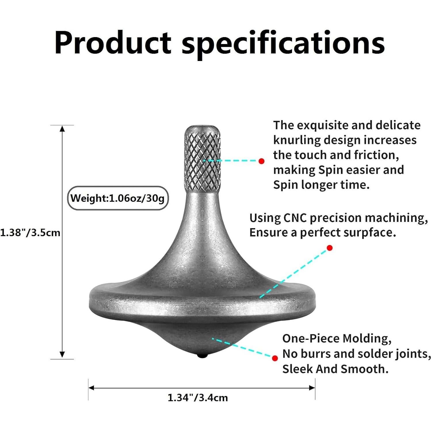 Trompo de Titanio Premium CHEETOP - Gira 10 Minutos, Antiestrés