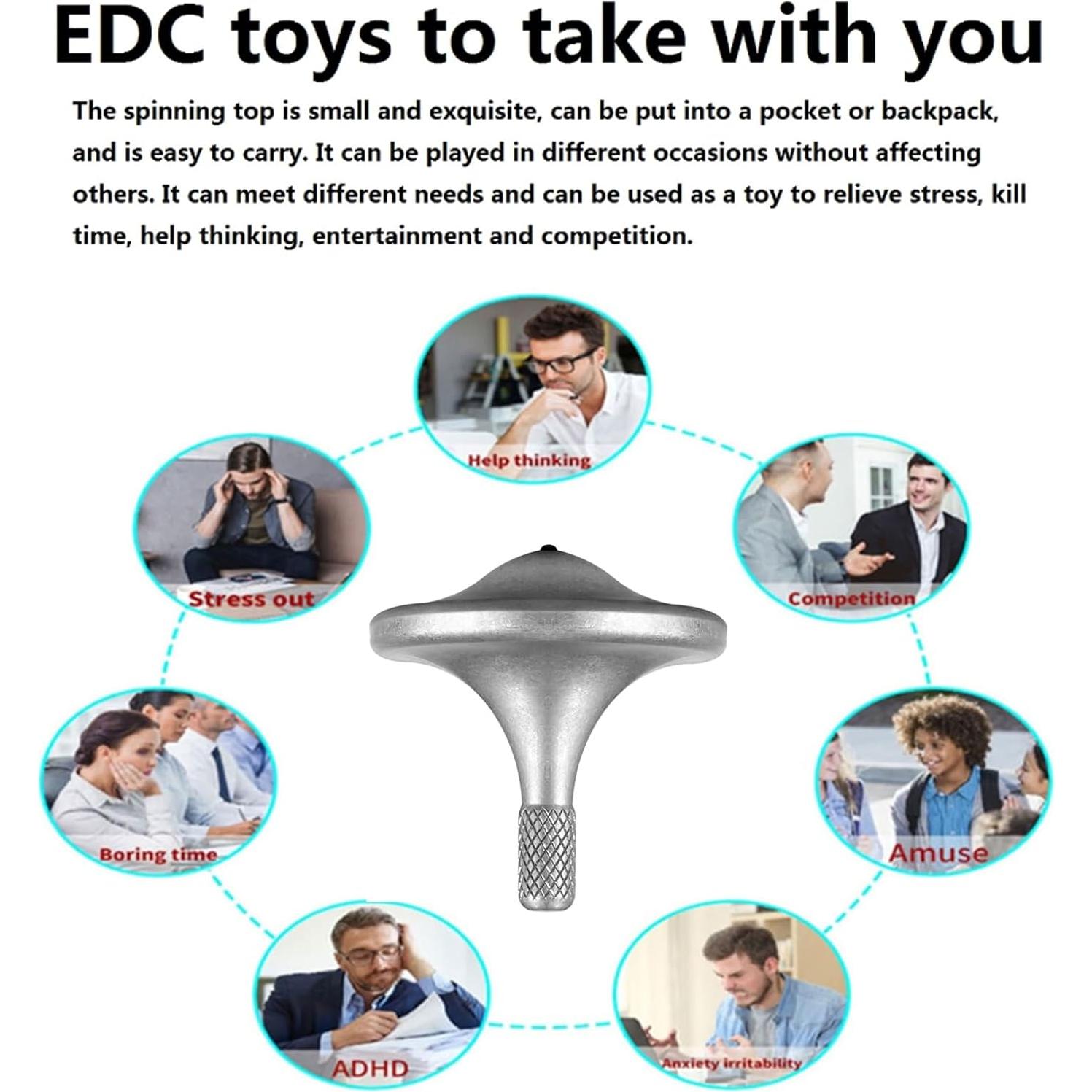 Trompo de Titanio Premium CHEETOP - Gira 10 Minutos, Antiestrés