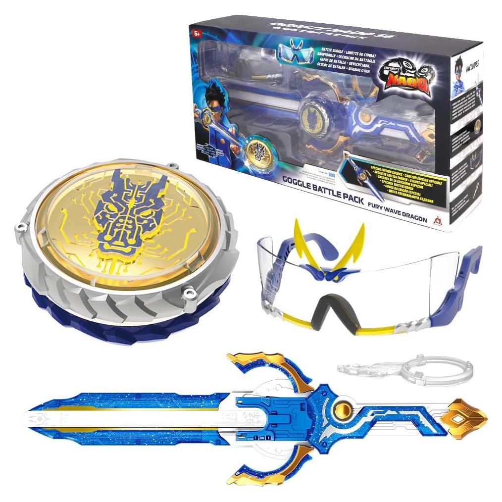 Trompo de Batalla INFINITY NADO con Lanzador y Gafas - 5 a 12 Años