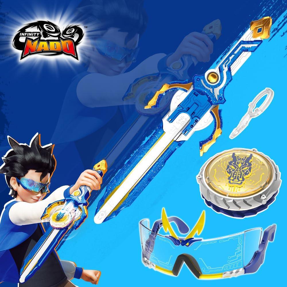 Trompo de Batalla INFINITY NADO con Lanzador y Gafas - 5 a 12 Años