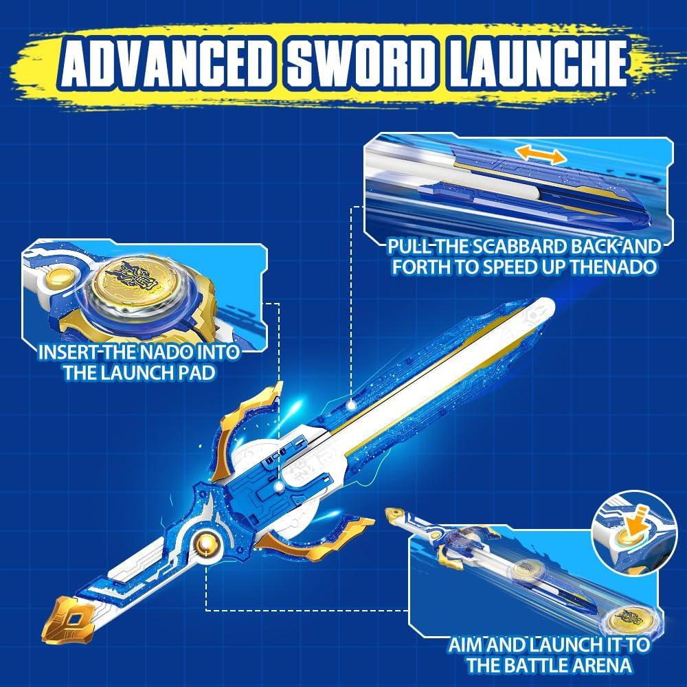 Trompo de Batalla INFINITY NADO con Lanzador y Gafas - 5 a 12 Años