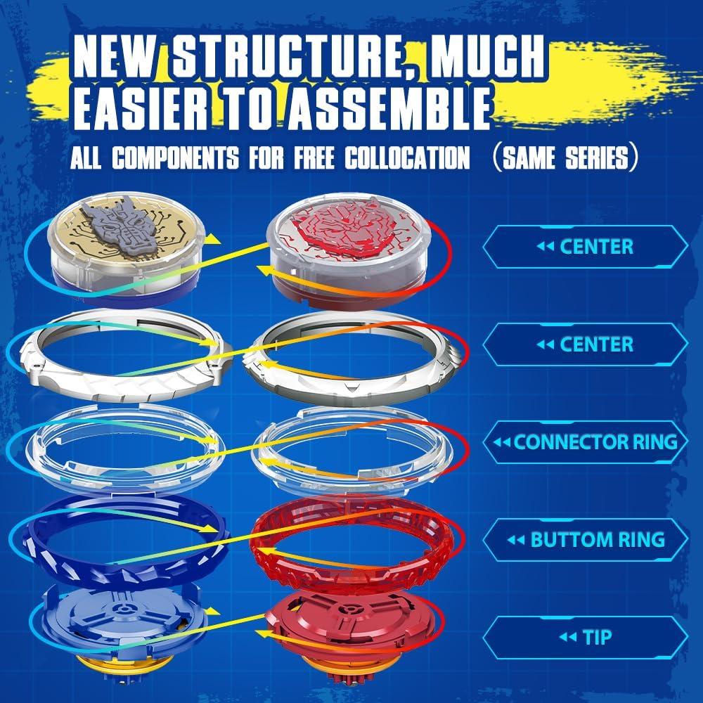 Trompo de Batalla INFINITY NADO con Lanzador y Gafas - 5 a 12 Años