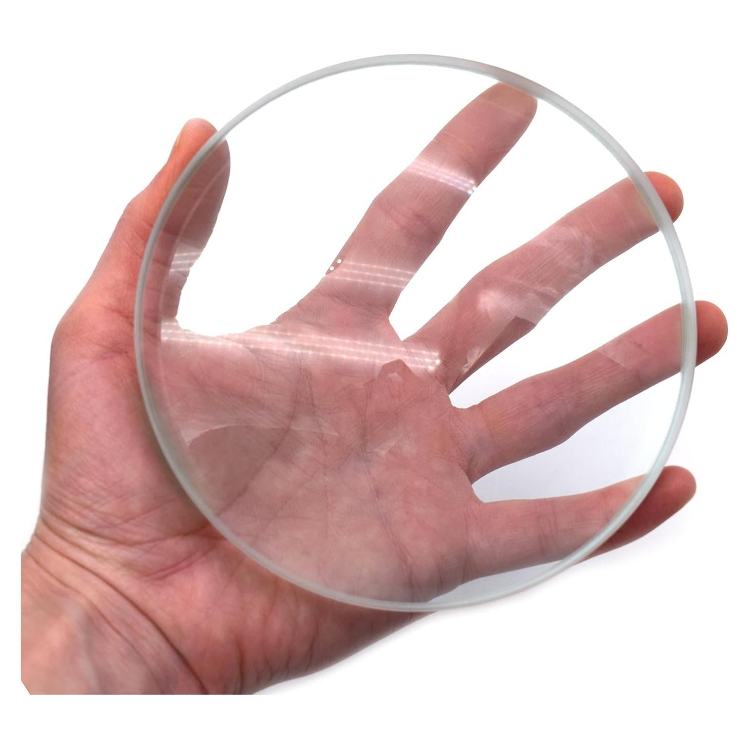 Base Giratoria con Lente Óptica Eisco 125mm Doble Cóncavo