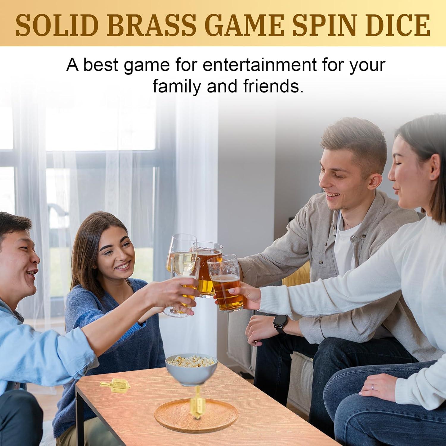 Juego de Dados Giratorios Ante-Up de Latón Macizo - Spinner