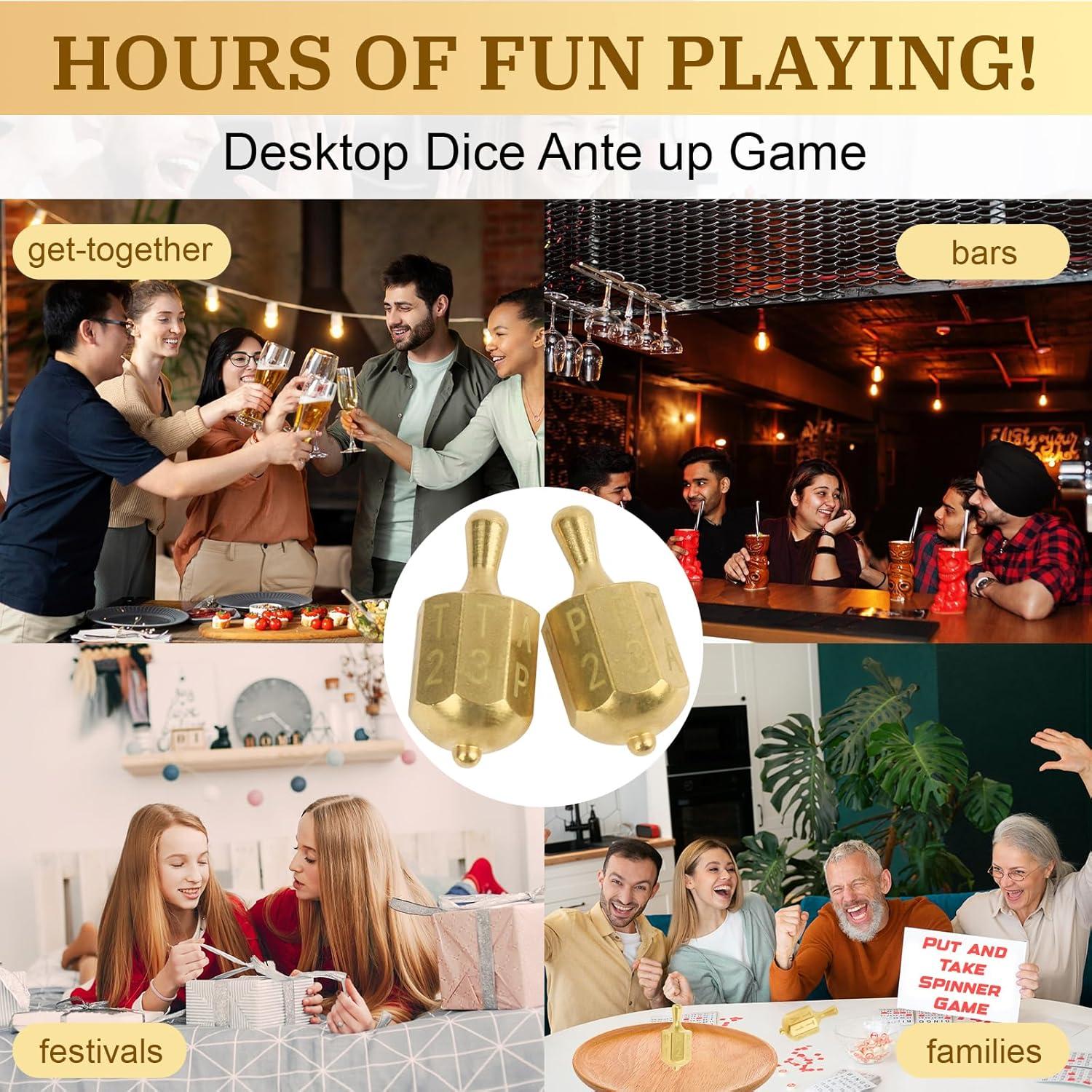 Juego de Dados Giratorios Ante-Up de Latón Macizo - Spinner