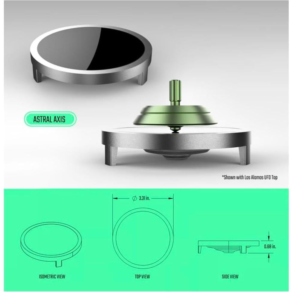 Base de Giro Astral Axis UFO Tops - Vidrio Cóncavo 8.26 cm