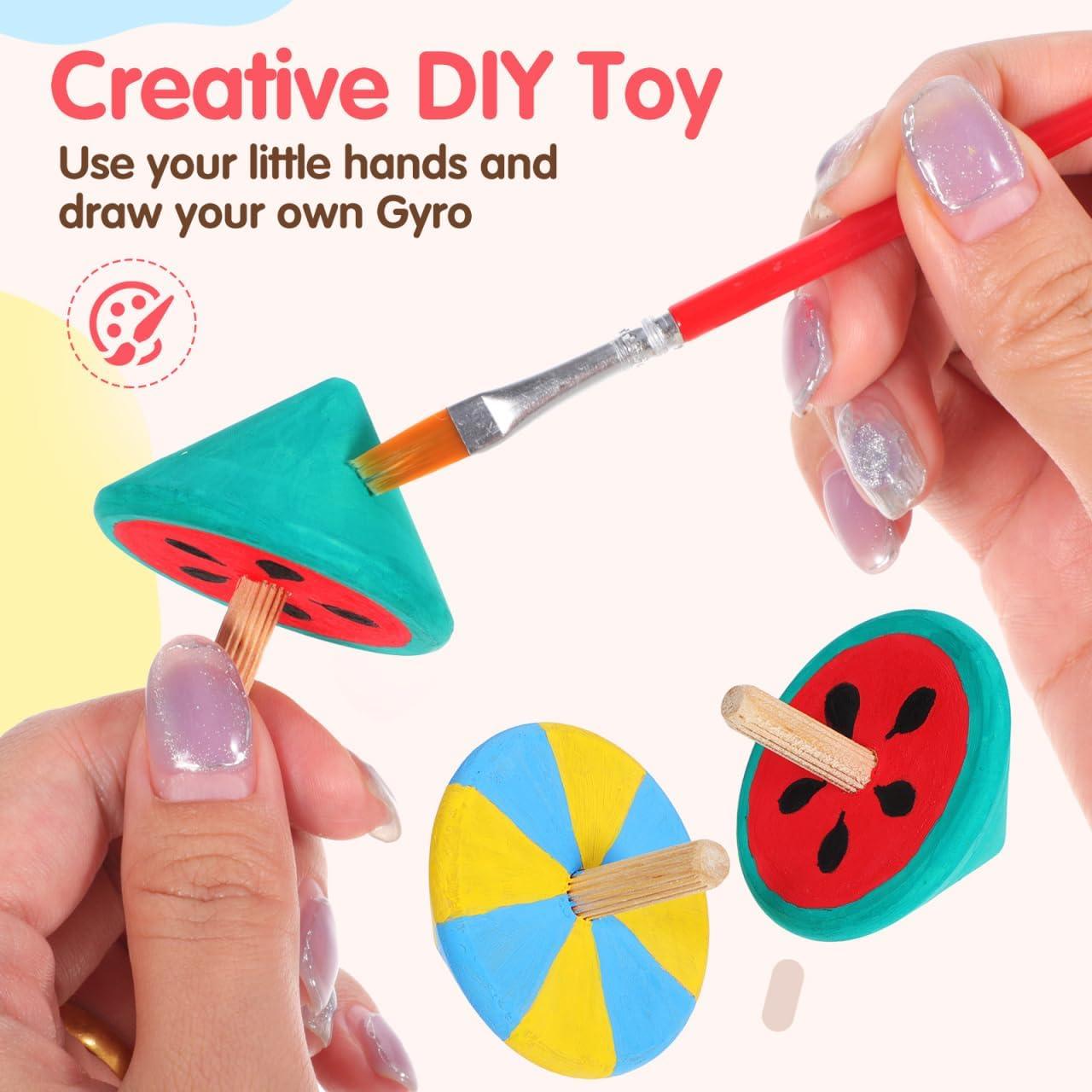 Trompos de Madera BESPORTBLE 12 Piezas para Niños - Juguetes Ecológicos