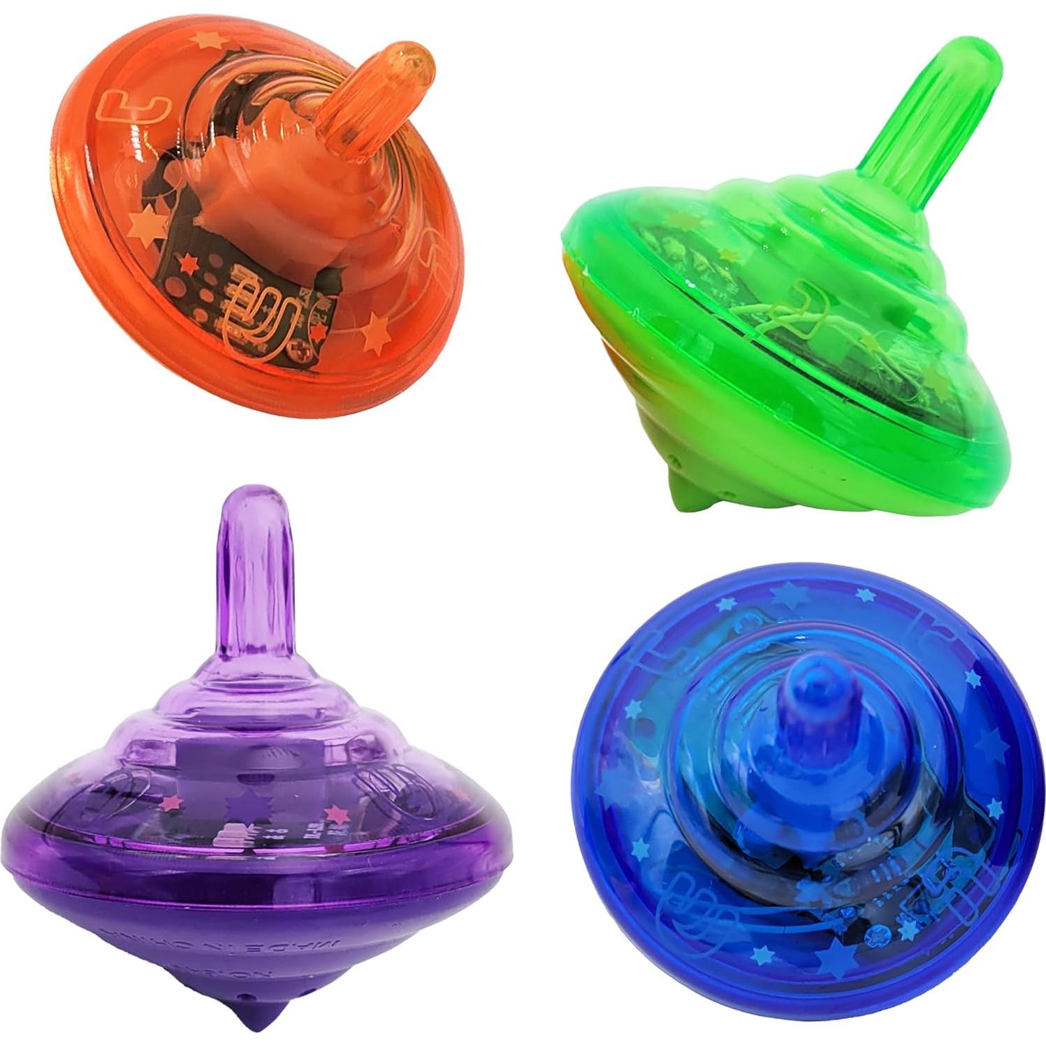 Juego de 12 Trompos Musicales Iluminados Hanukkah The Dreidel