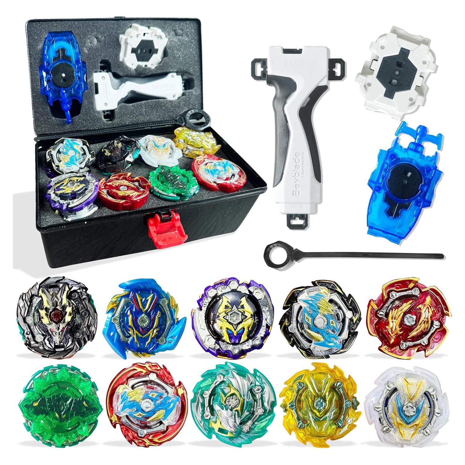 Juego de Batalla Bey Gyro Burst 12 Trompos + 2 Lanzadores