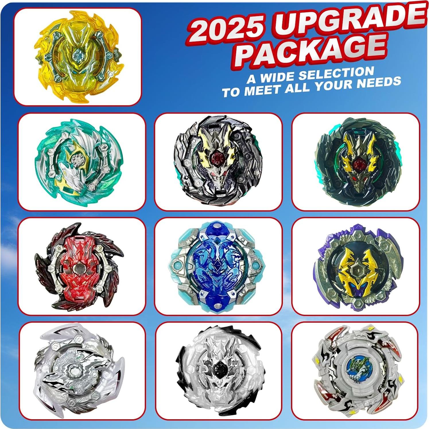 Juego de Batalla Bey Gyro Burst 12 Trompos + 2 Lanzadores