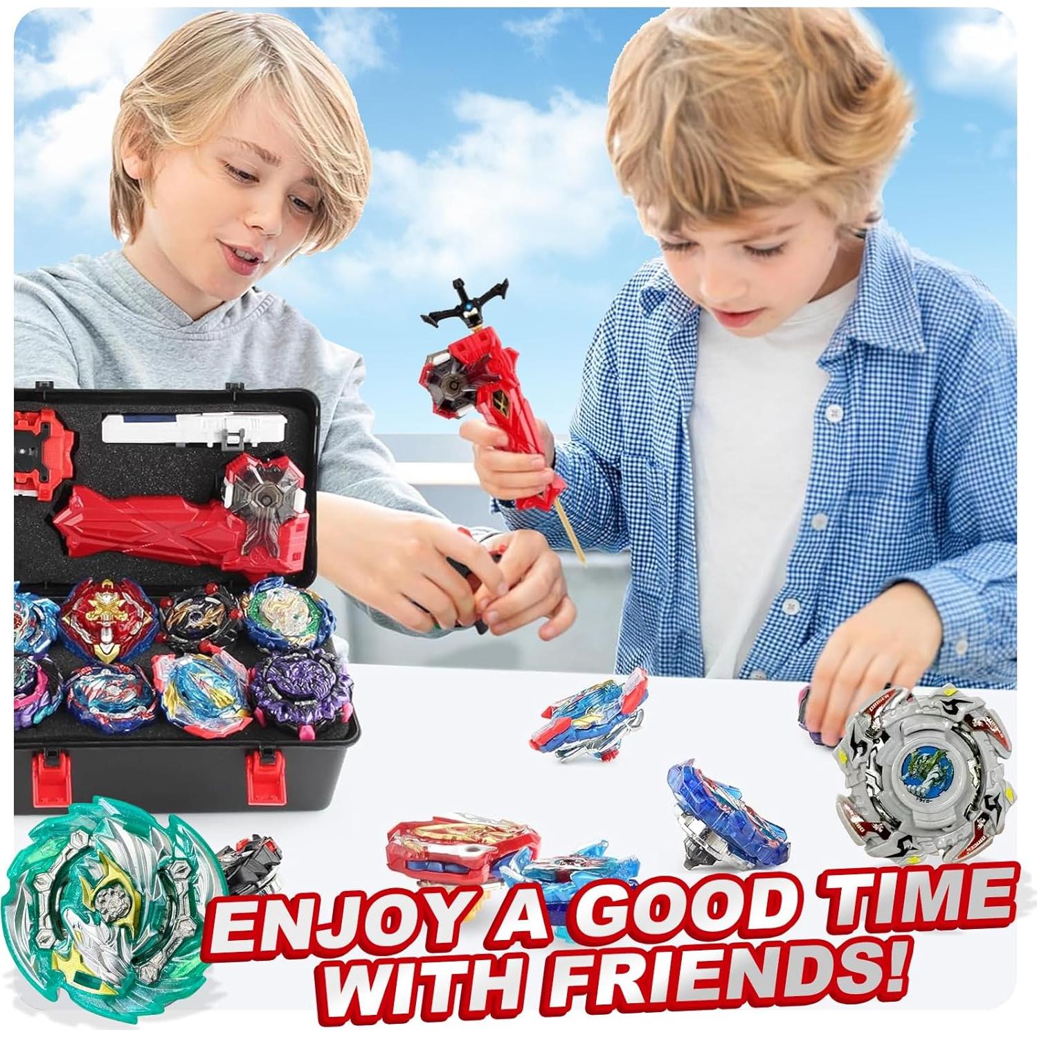 Juego de Batalla Bey Gyro Burst 12 Trompos + 2 Lanzadores