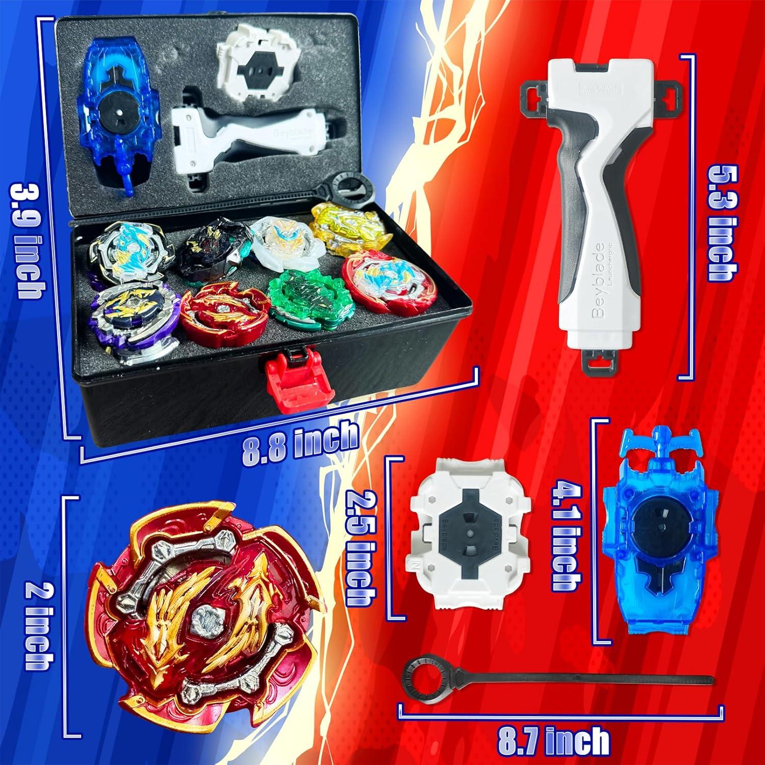 Juego de Batalla Bey Gyro Burst 12 Trompos + 2 Lanzadores