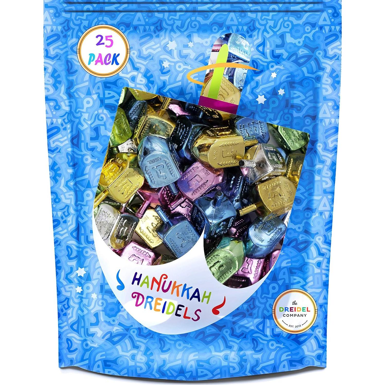 Draydels Metálicos Multicolores La Compañía Dreidel - Paquete de 25